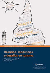 Portada volumen 22 Nº1 de la publicación "Realidad, Tendencias y Desafíos en Turismo (Condet)"