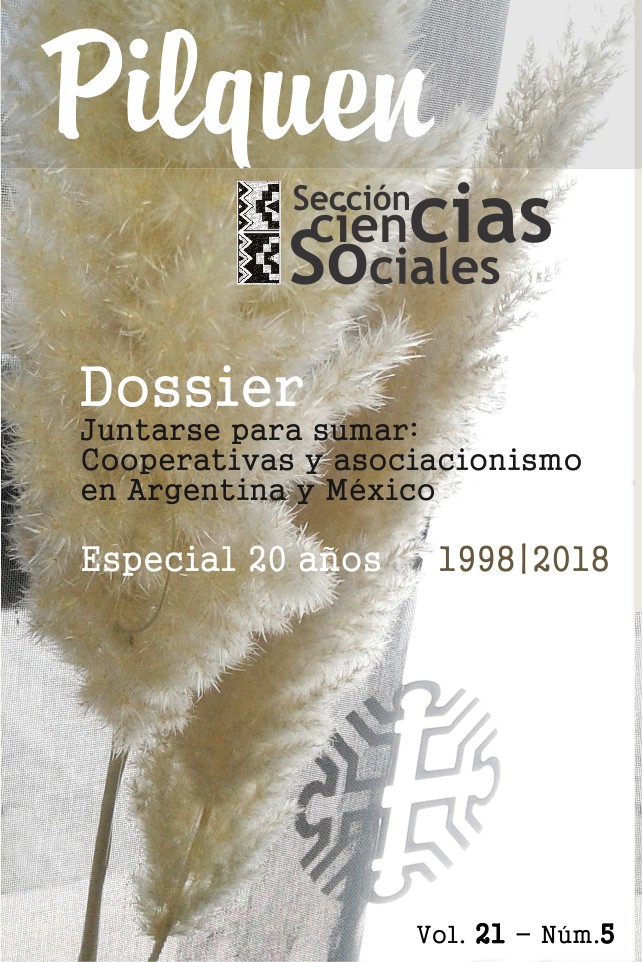 					View Vol. 21 No. 5 (2018): Dossier Juntarse para sumar: Cooperativas y asociacionismo en Argentina y México
				