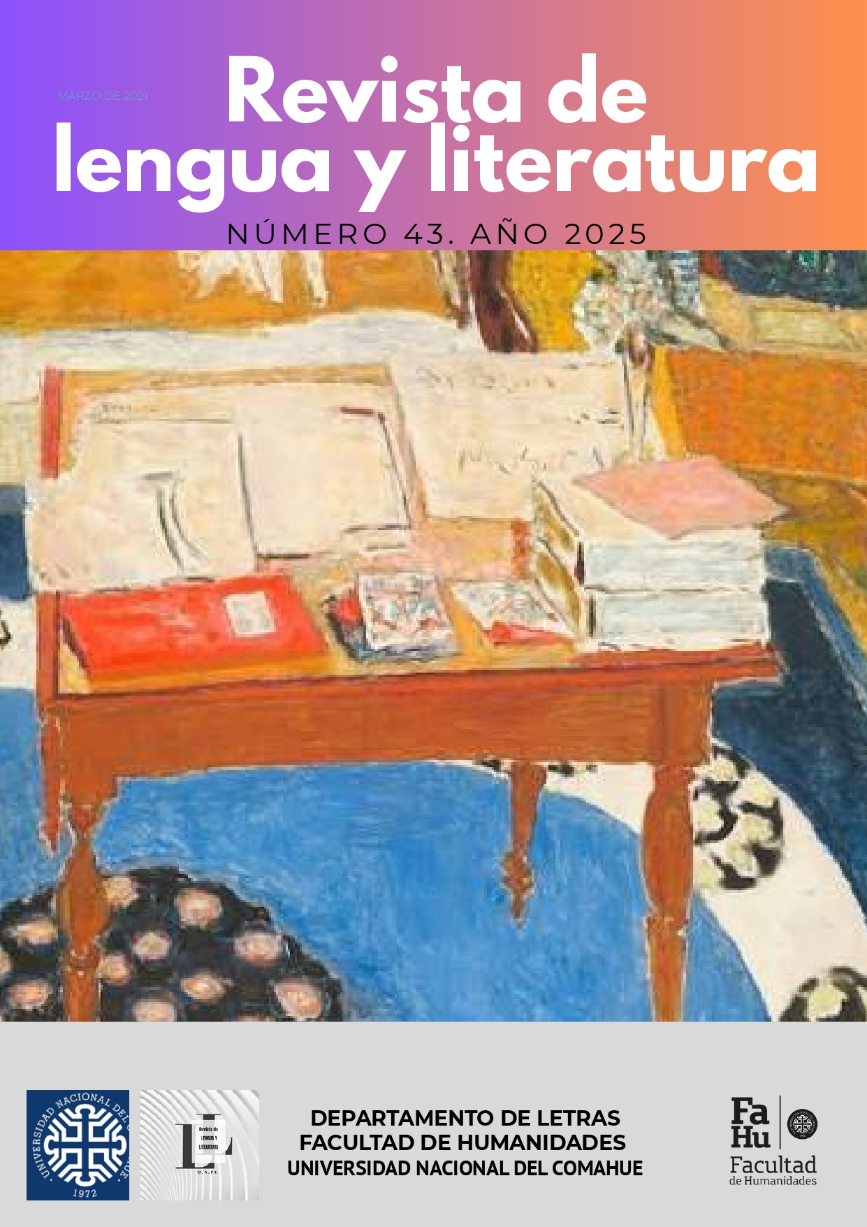 					Ver Núm. 43 (2025): Revista de Lengua y Literatura
				